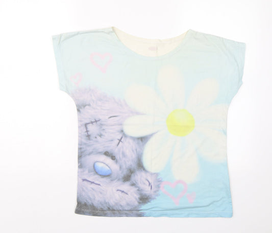 M &S Girls White   Top Pyjama Top Size 13-14 Years  - Tatty teddy