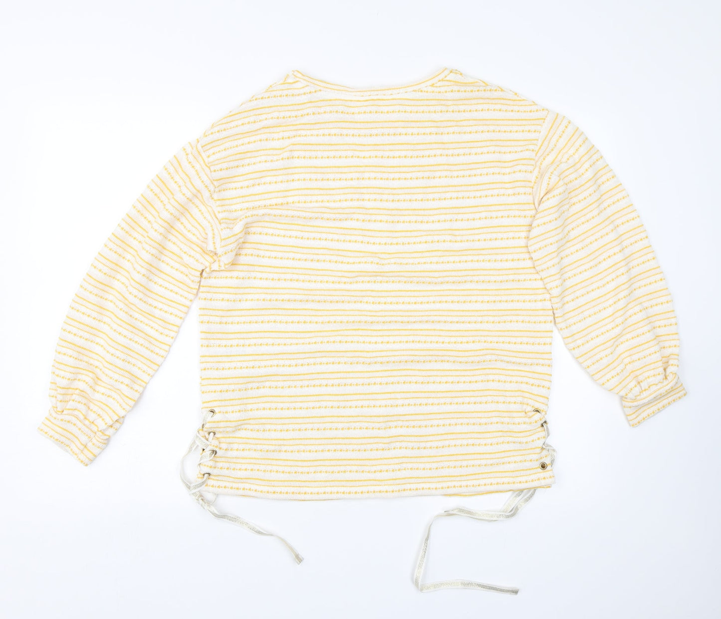 Matalan Womens Yellow Striped  Pullover Jumper Size 12