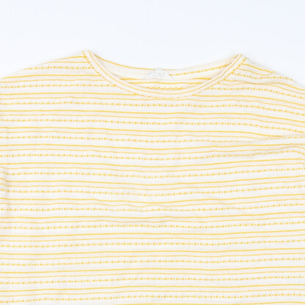 Matalan Womens Yellow Striped  Pullover Jumper Size 12