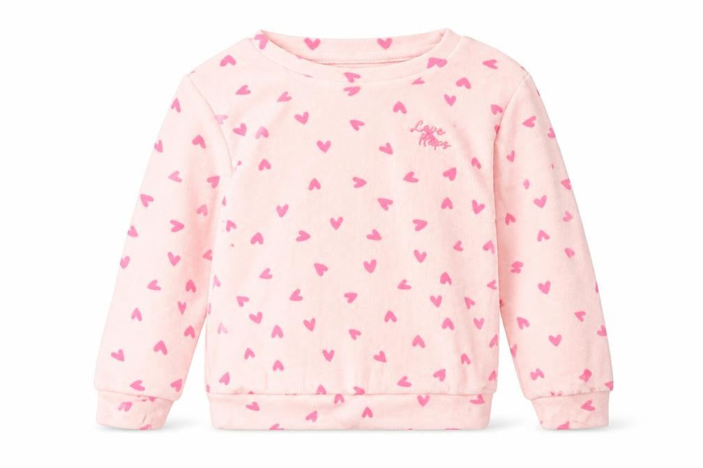 Jeff&co Girls Pink Polka Dot  Top Pyjama Top Size 4-5 Years  - Hearts