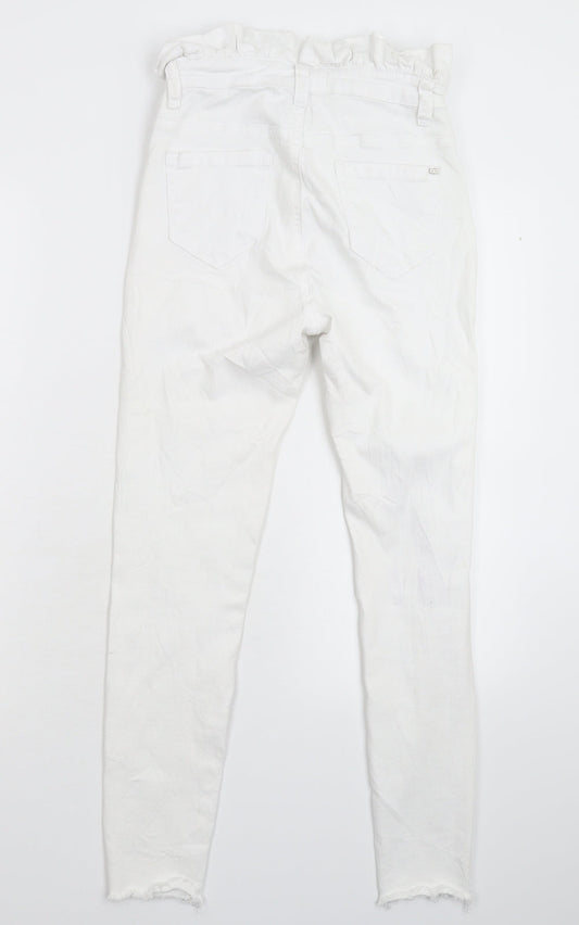 Blue Rays Womens White  Denim Skinny Jeans Size 28 in L27 in