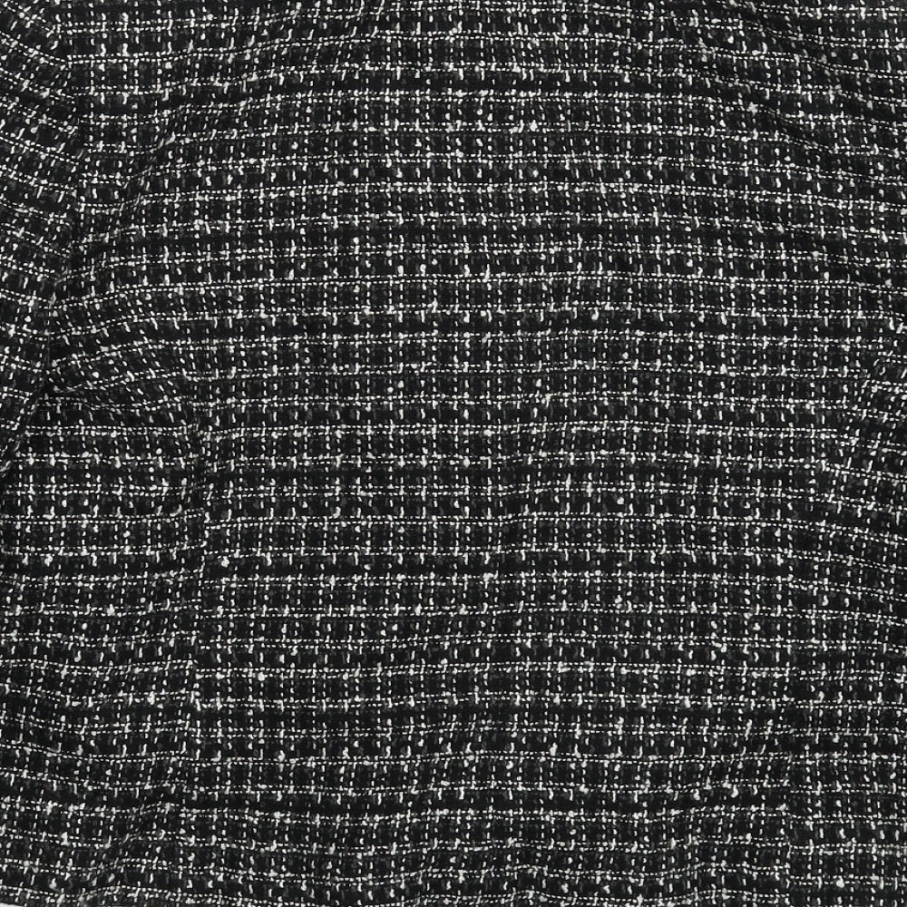 M&Co Womens Black Check  Jacket Blazer Size 14