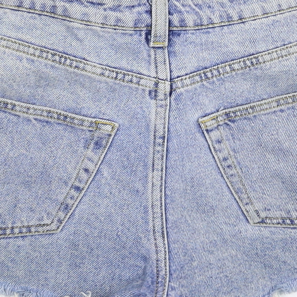 Denim & Co. Womens Blue  Denim Hot Pants Shorts Size 8