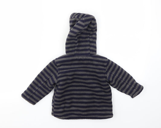 Debenhams Boys Blue Striped  Basic Jacket Jacket Size 6-9 Months