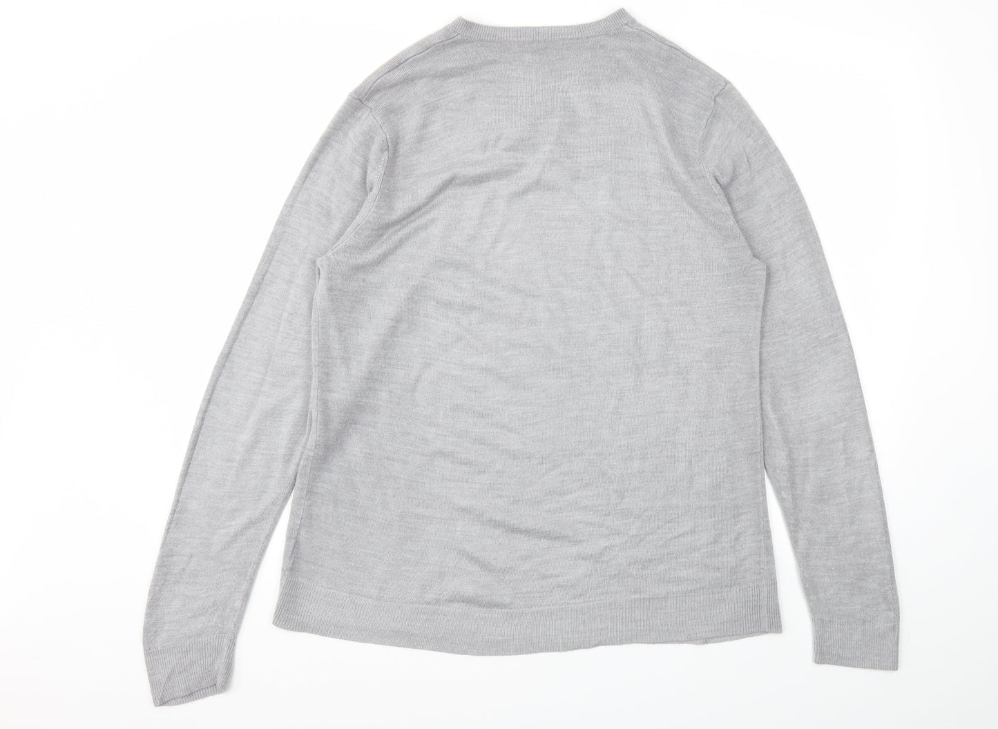 George Mens Grey   Pullover Sweatshirt Size M
