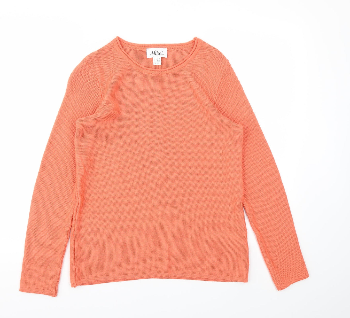 Afibel Womens Orange   Pullover Jumper Size 10