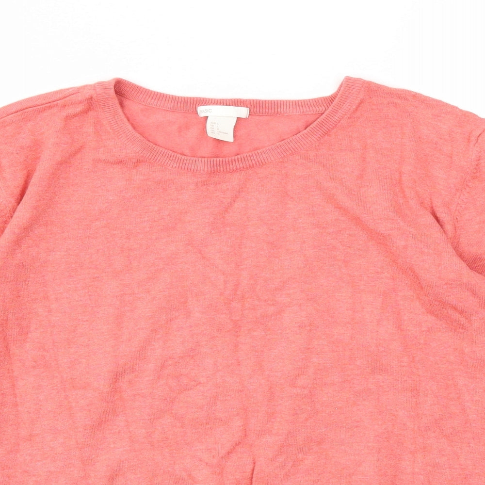 H&M Womens Pink   Pullover Jumper Size L