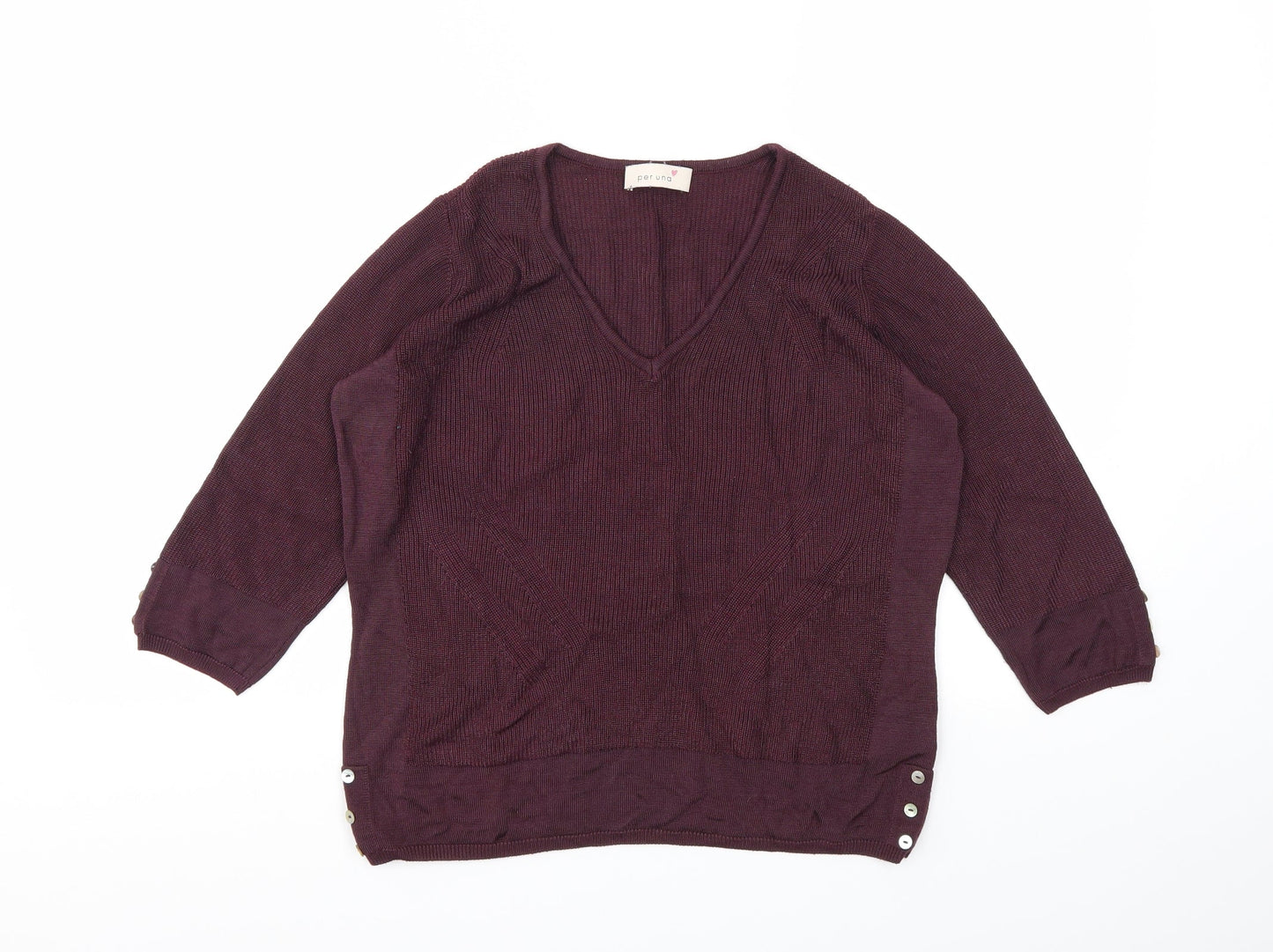 M&S Womens Purple   Basic T-Shirt Size 12
