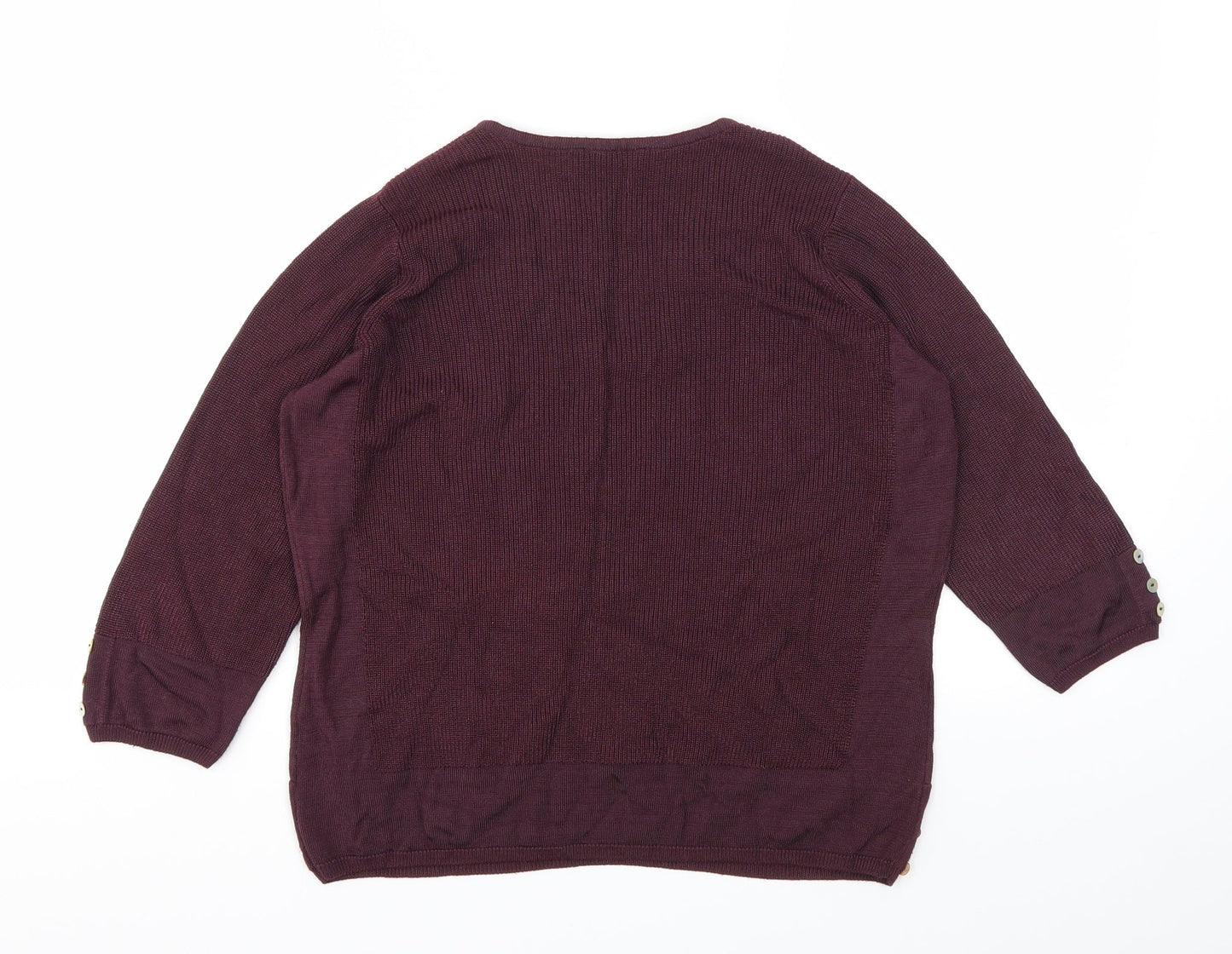 M&S Womens Purple   Basic T-Shirt Size 12