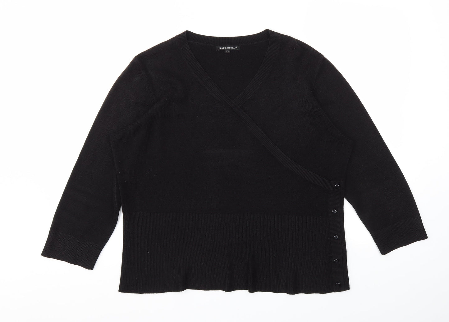 Debbie Morgan Womens Black   Pullover Jumper Size L
