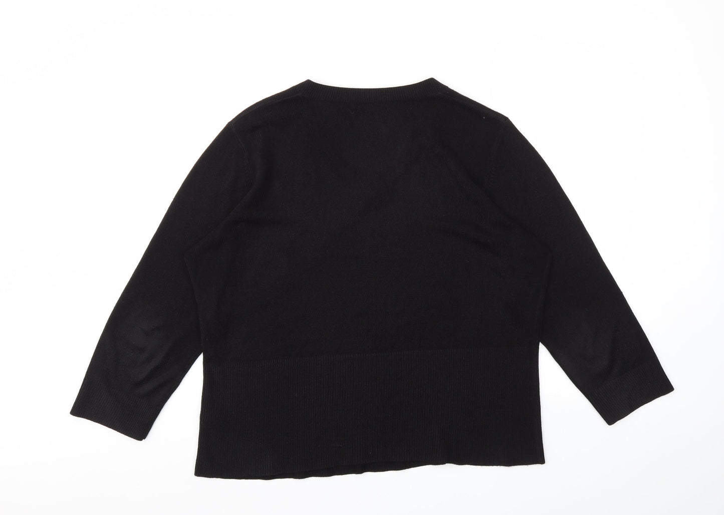 Debbie Morgan Womens Black   Pullover Jumper Size L