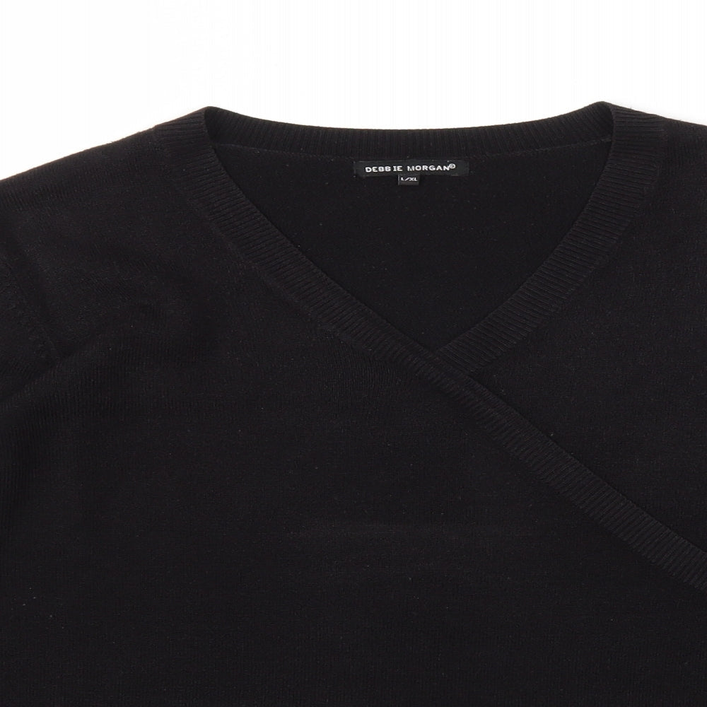 Debbie Morgan Womens Black   Pullover Jumper Size L