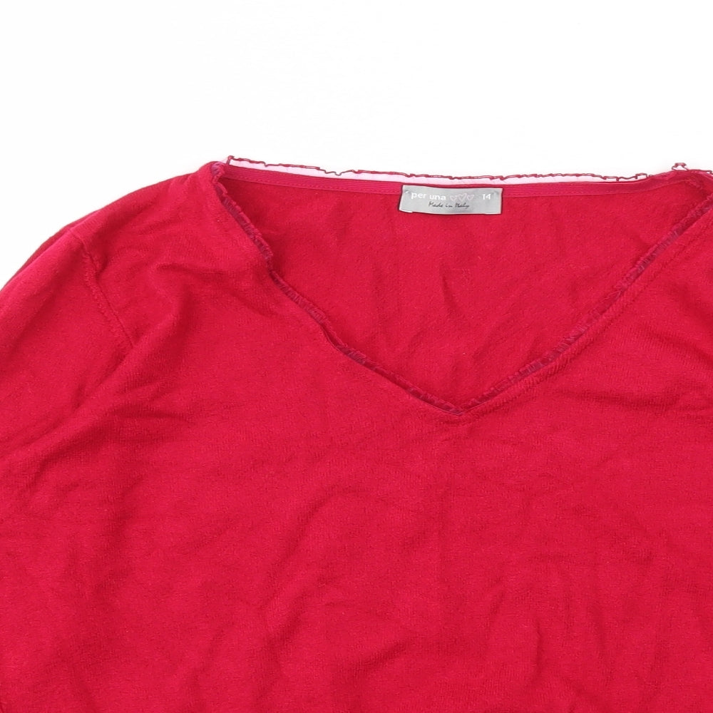 M&S Womens Pink   Pullover Jumper Size 14