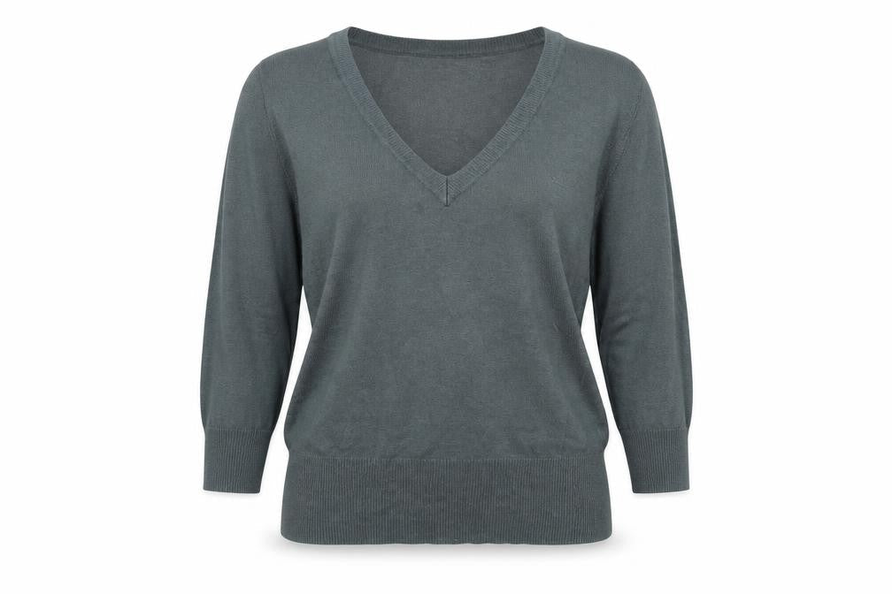 Front view of Atmosphere women’s grey jumper, size UK 10