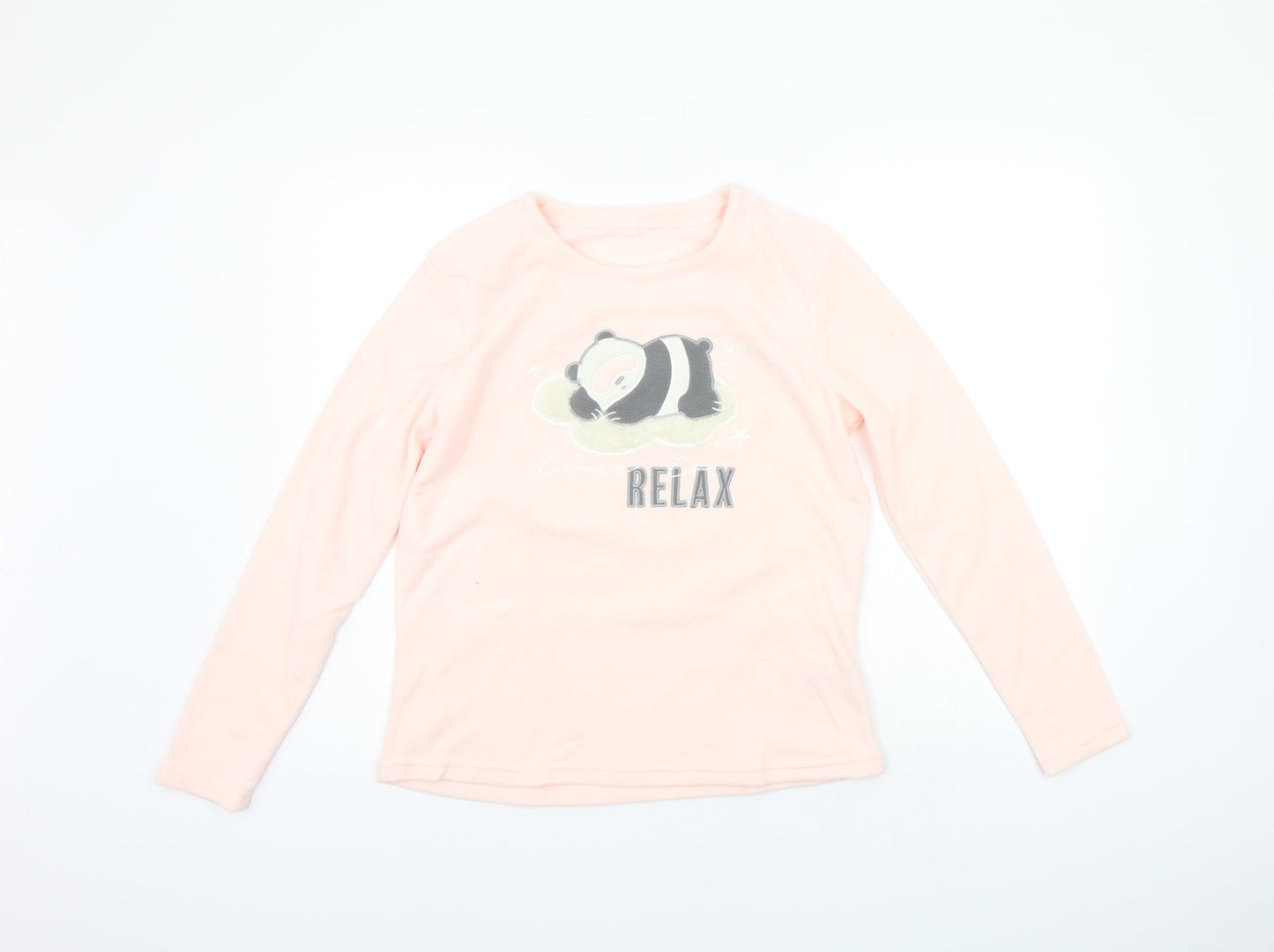 George Womens Pink Solid  Top Pyjama Top Size 10  - Relax