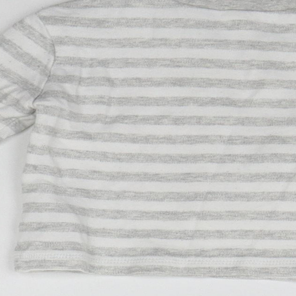 F&F Boys Grey Striped  Pullover Jumper Size 3-6 Months