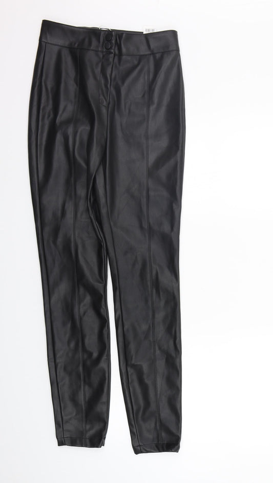 Reversed Womens Black   Jegging Trousers Size 8 L31 in