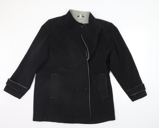 Preworn Womens Grey   Trench Coat Coat Size 16