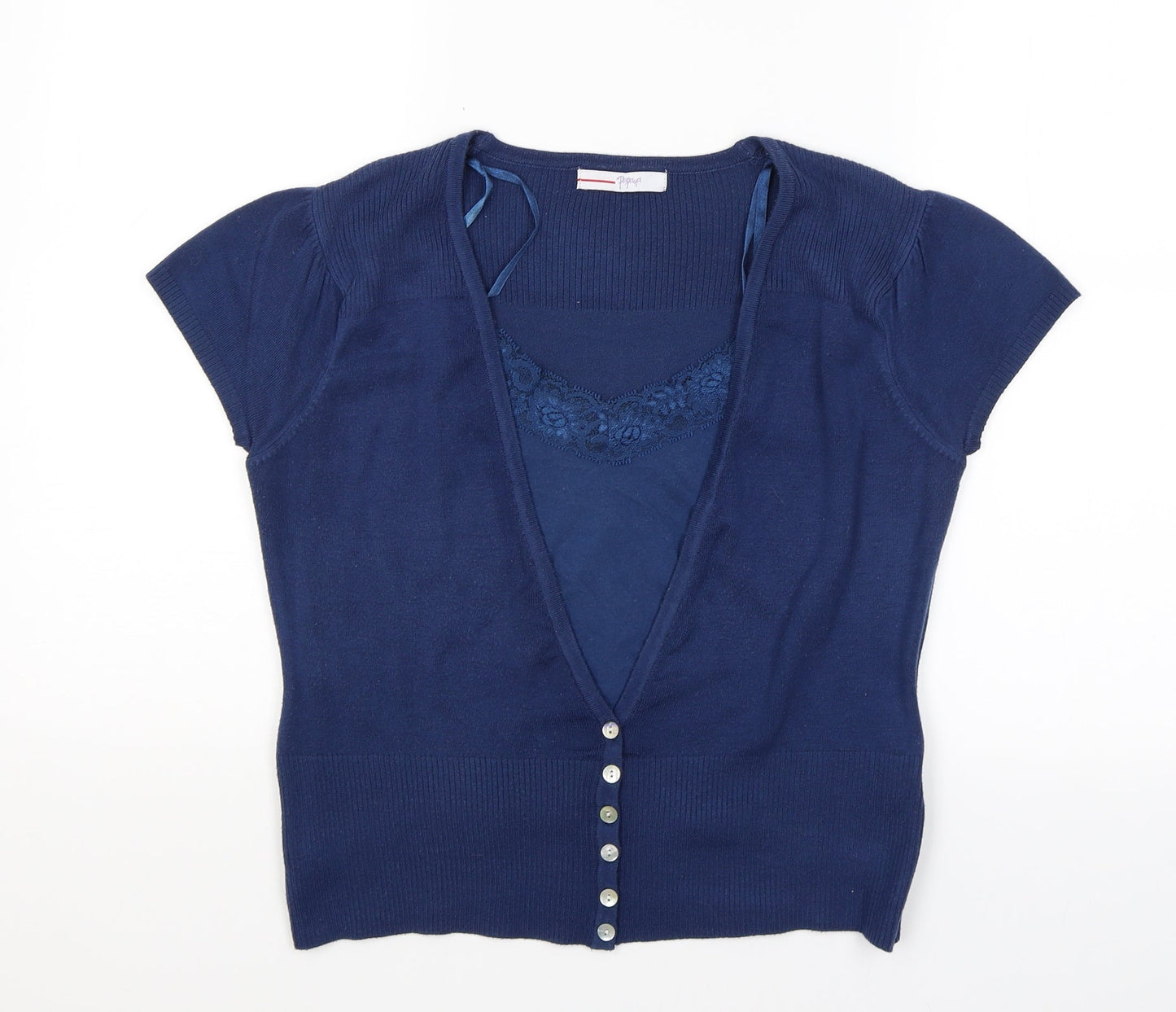 Papaya Womens Blue   Cardigan Jumper Size 14