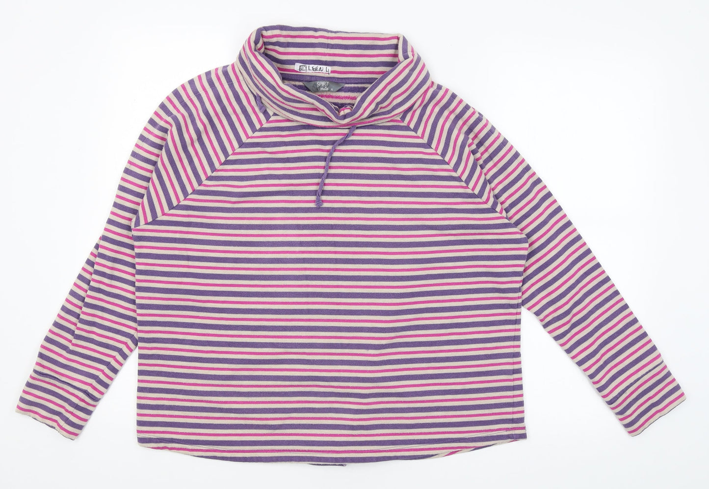 M&Co Womens Pink Striped  Pullover Jumper Size 16