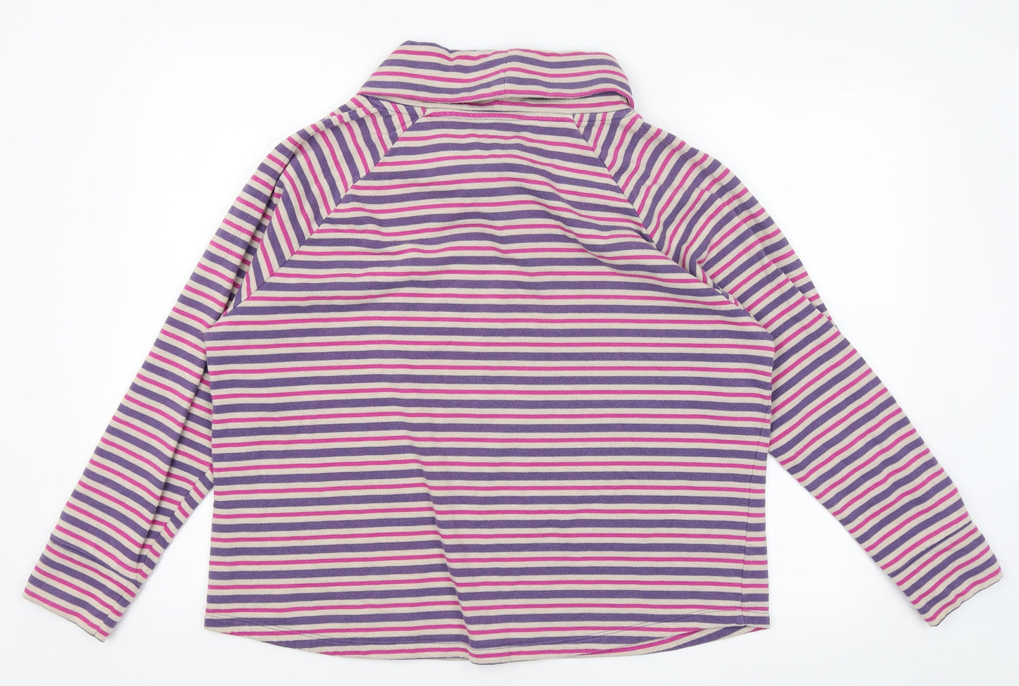 M&Co Womens Pink Striped  Pullover Jumper Size 16