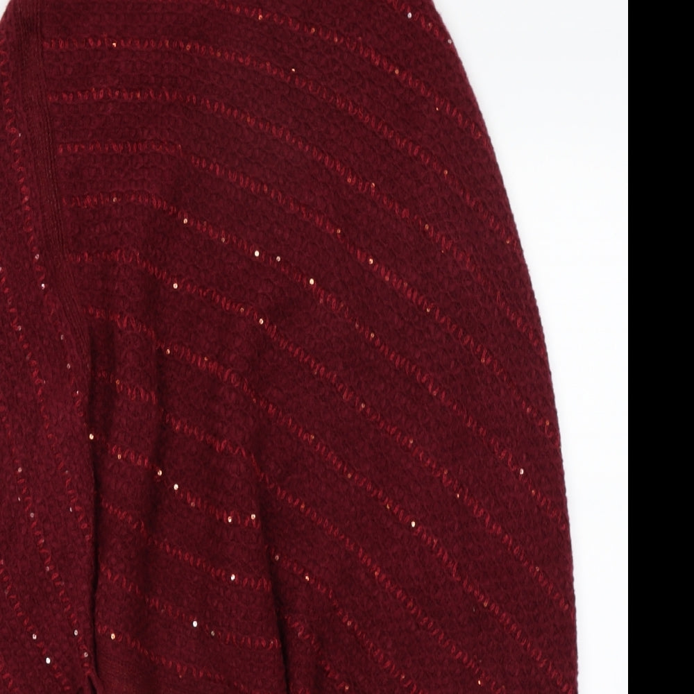 Studio Womens Red   Pullover Jumper One Size
