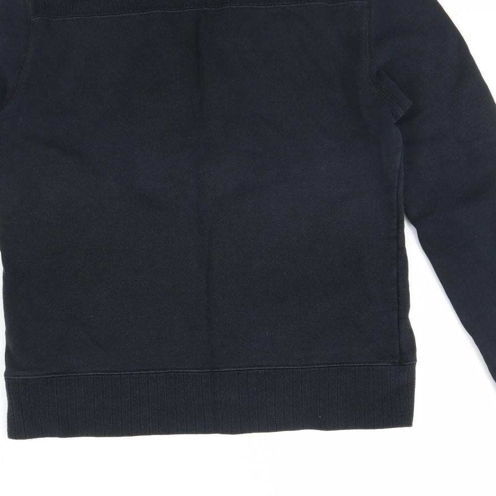 BIG STAR Womens Black   Henley Jumper Size M