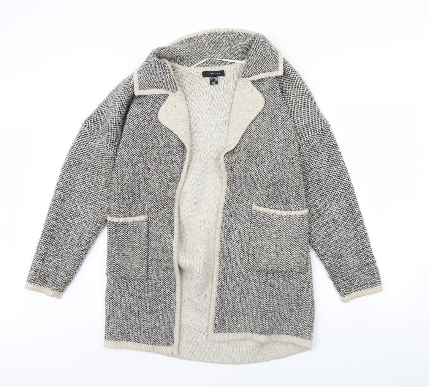 Atmosphere Womens Black Herringbone  Jacket  Size 10