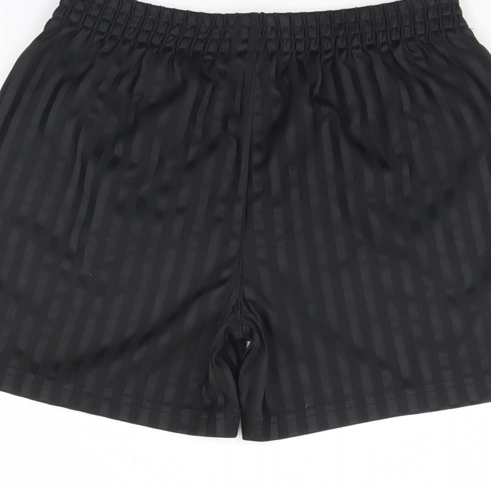 George Boys Black Striped  Sweat Shorts Size 8 Years