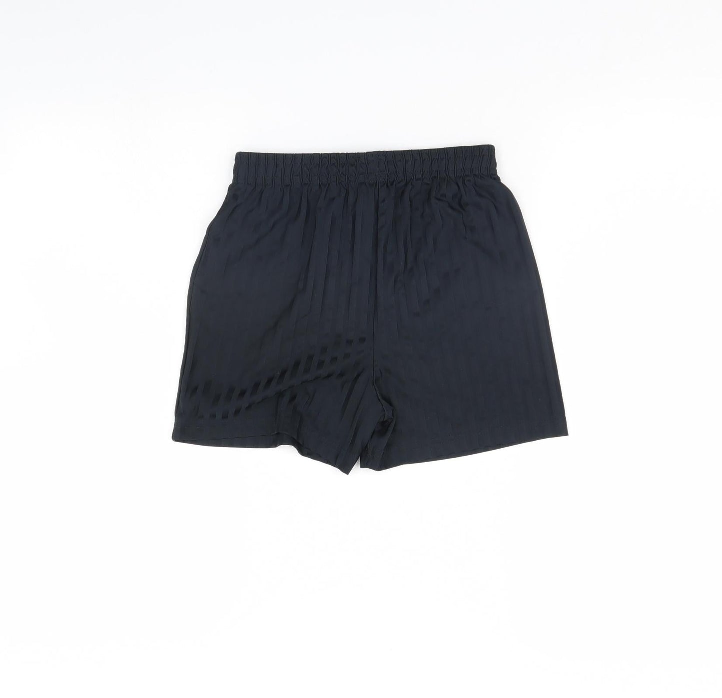 m&s Boys Black Striped  Sweat Shorts Size 7 Years