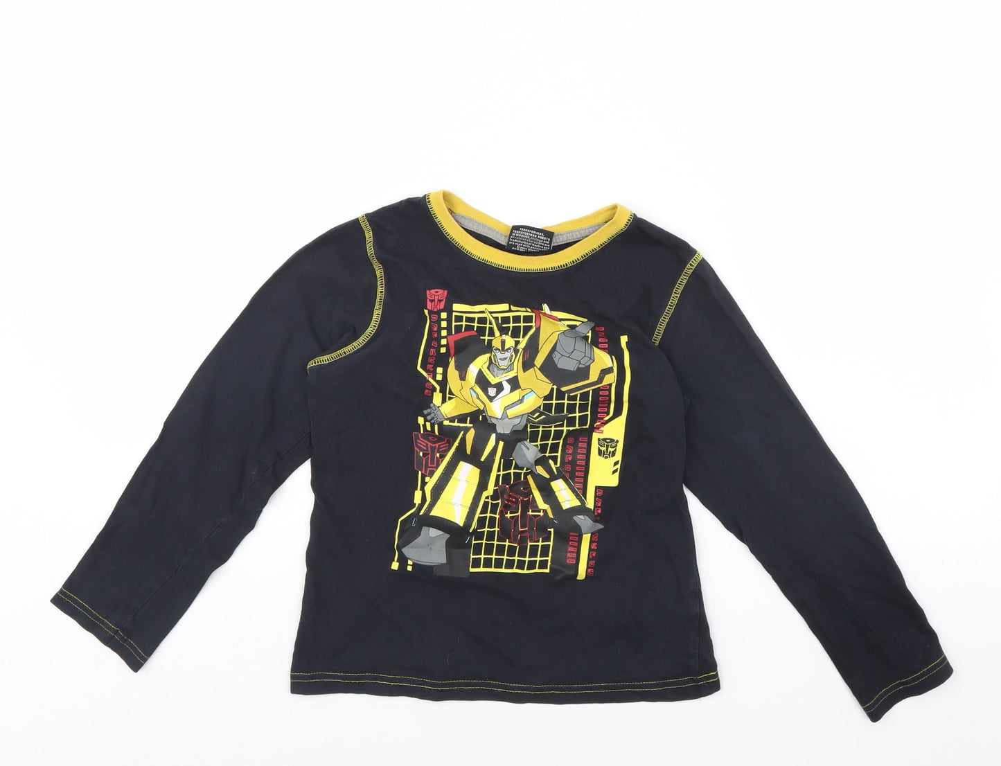 Character Boys Black Solid   Pyjama Top Size 9 Years  - Avengers