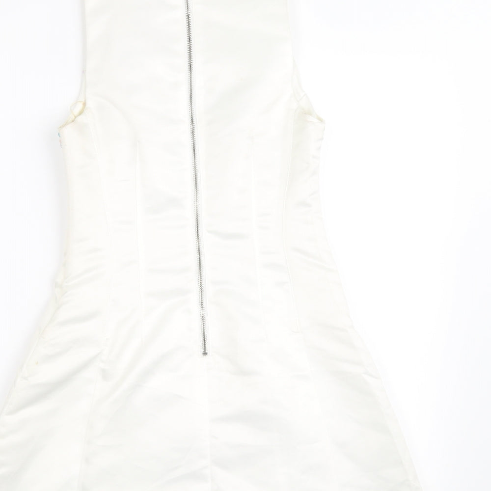 Lipsy Womens White   A-Line  Size 8