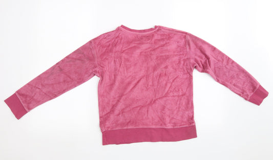 George Girls Pink  Fleece  Pyjama Top Size 9-10 Years