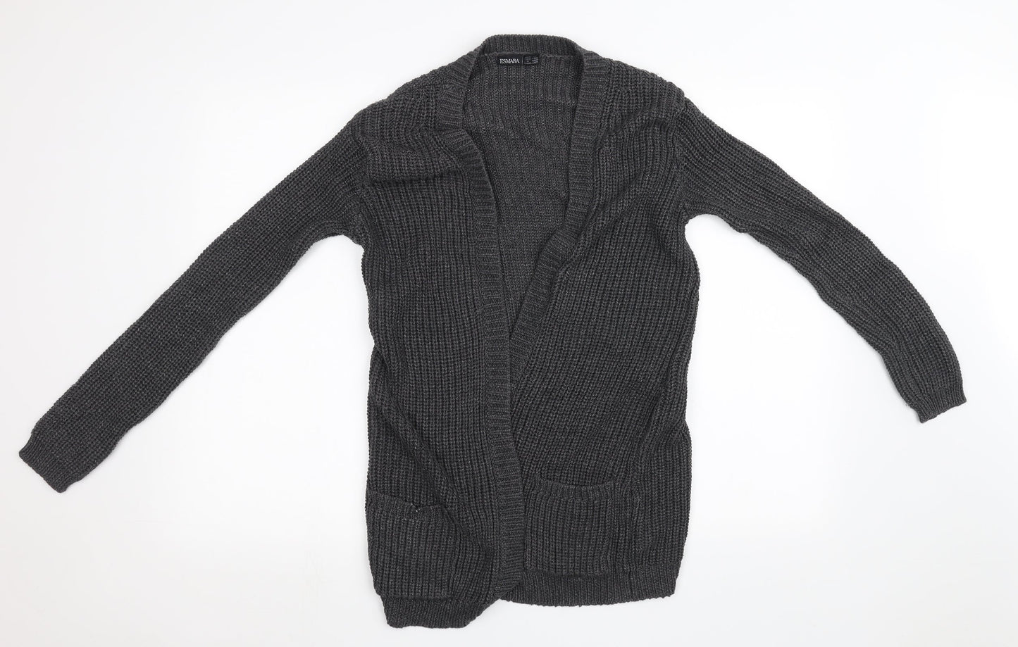 ESMARA Womens Grey  Knit Cardigan Jumper Size 12