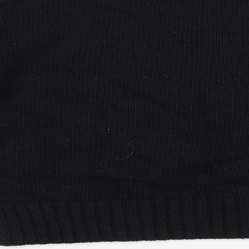 New Look Womens Black  Knit Pullover Sweatshirt Size 10