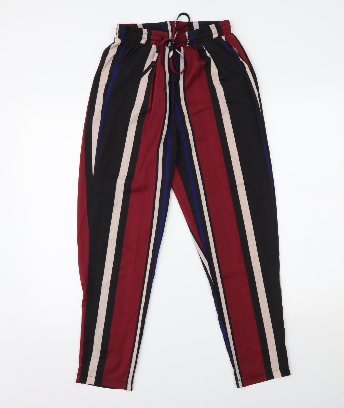 PRETTYLITTLETHING Womens Multicoloured Striped  Trousers  Size 6 L23.5 in