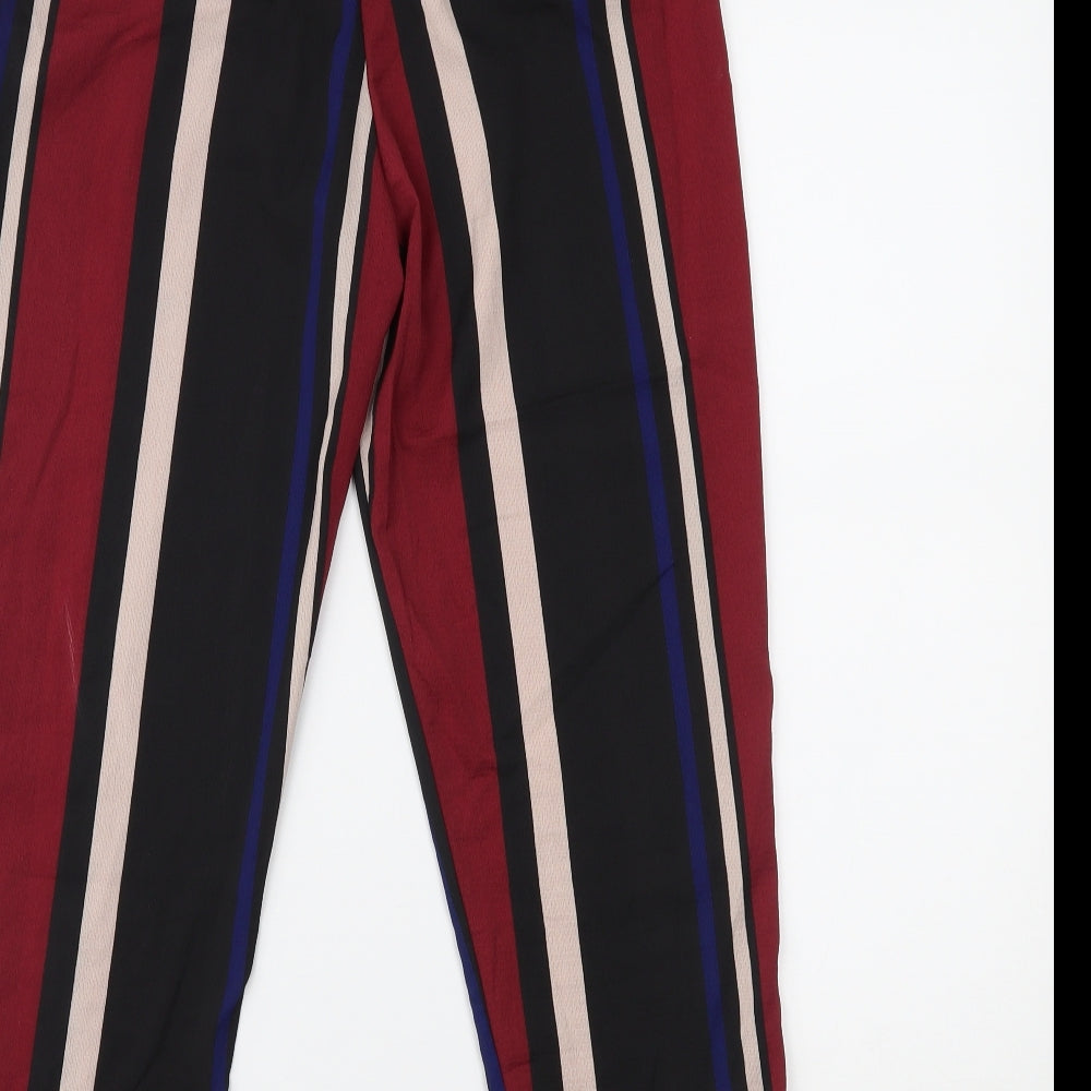 PRETTYLITTLETHING Womens Multicoloured Striped  Trousers  Size 6 L23.5 in