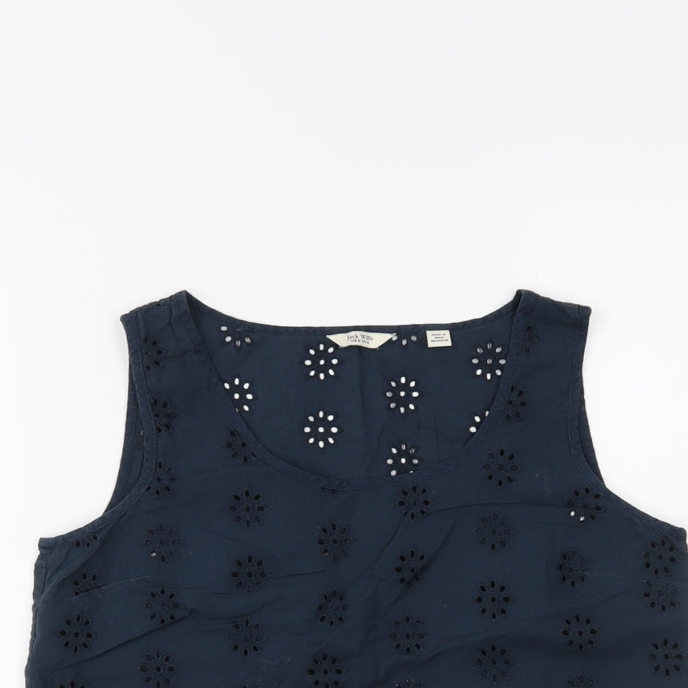 Jack Wills Womens Blue   Cropped Tank Size 8
