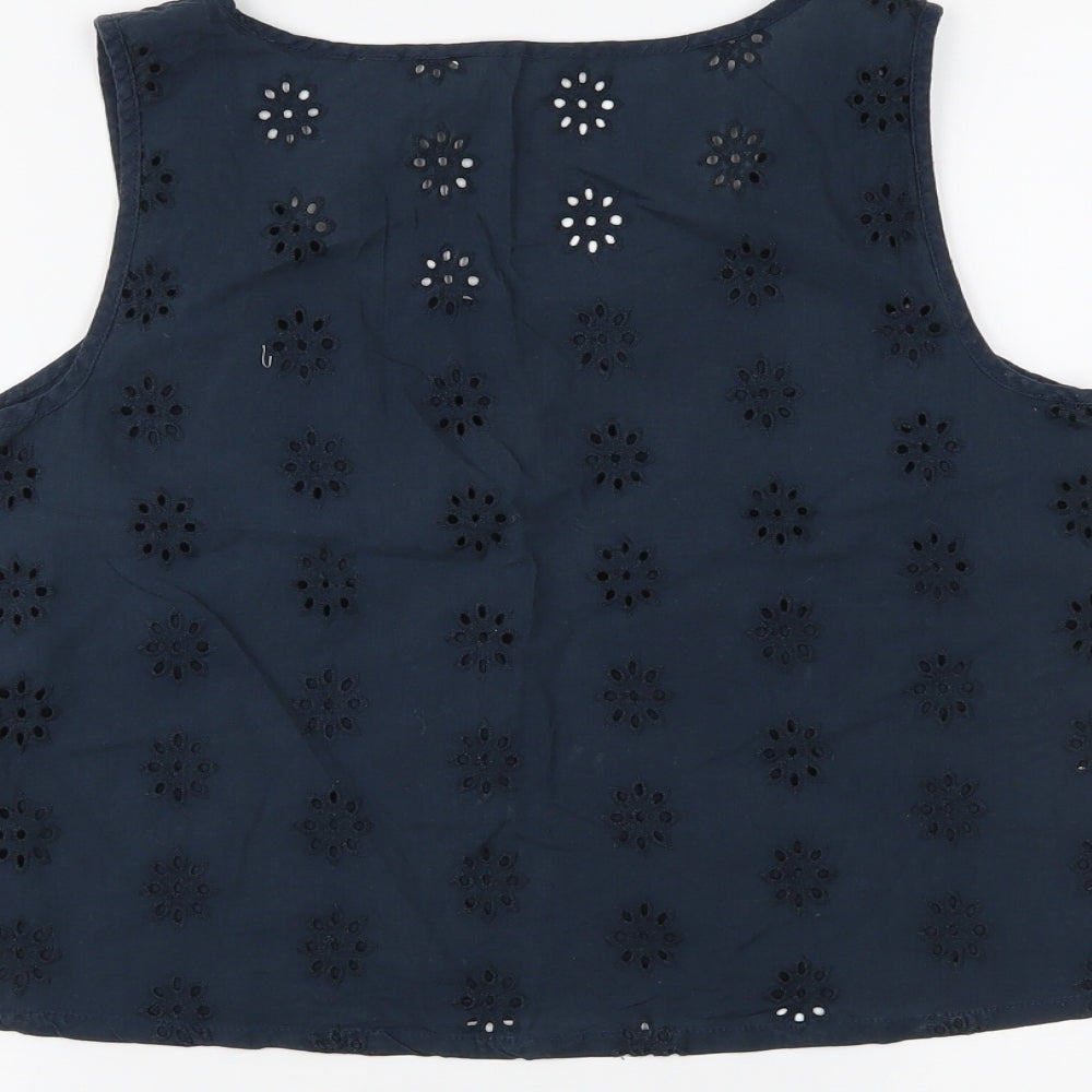 Jack Wills Womens Blue   Cropped Tank Size 8