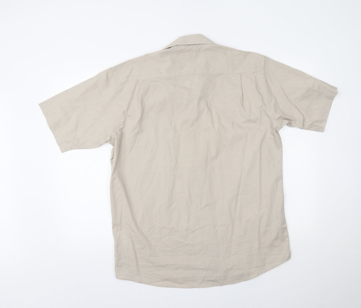 Burton Mens Beige    Button-Up Size 16