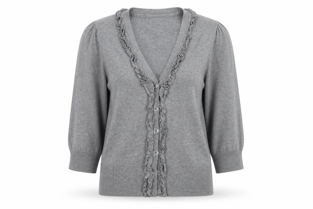 //text.. Womens Grey   Cardigan Jumper Size L
