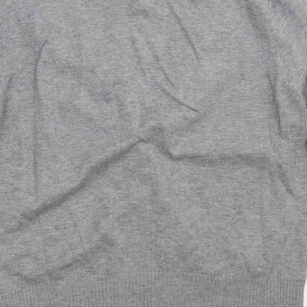 //text.. Womens Grey   Cardigan Jumper Size L