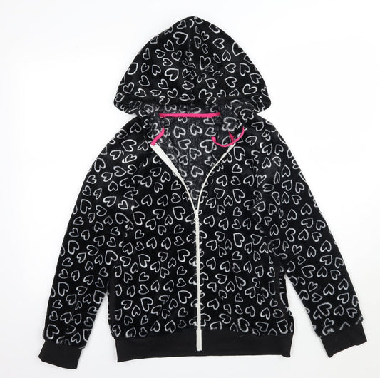 Preworn Womens Black Geometric  Jacket Coatigan Size S