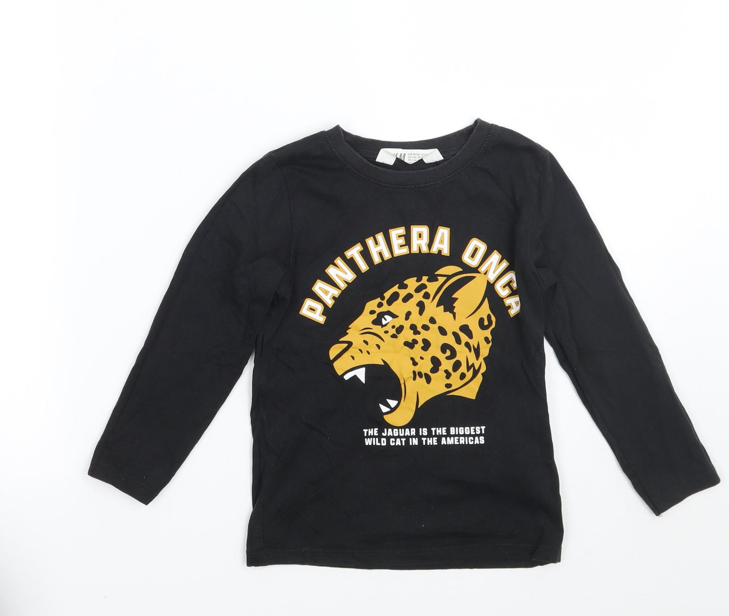 H&M Girls Black   Basic T-Shirt Size 4 Years