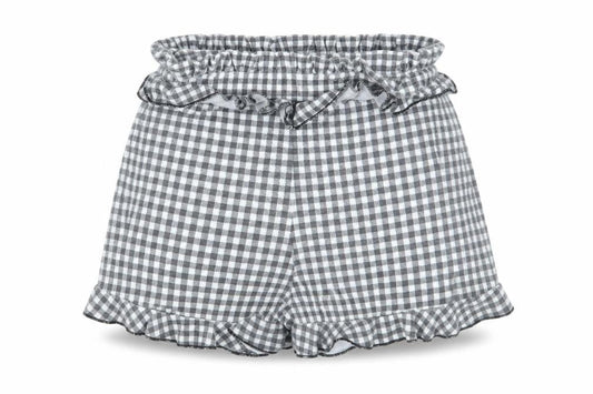 Pretty little thing Womens Grey Check  Hot Pants Shorts Size 6