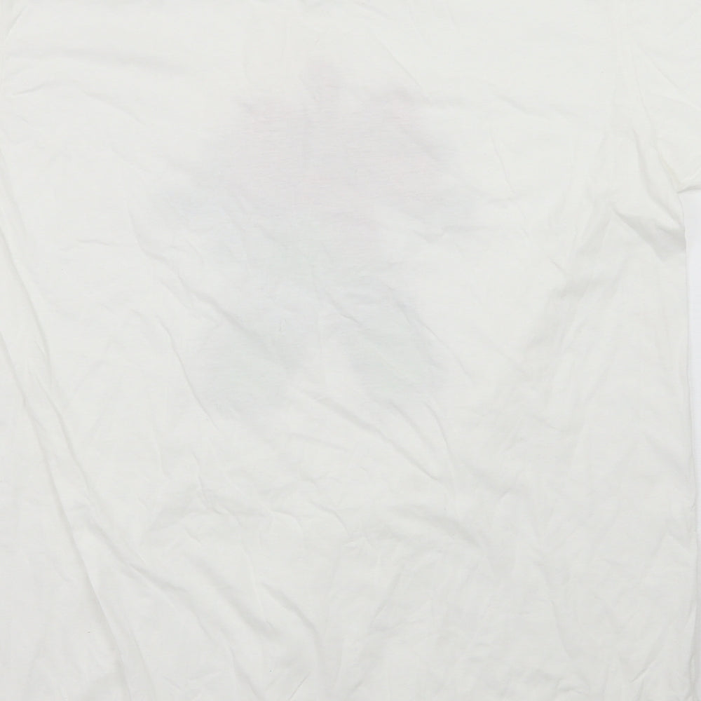 Boohoo Womens White   Basic T-Shirt Size L