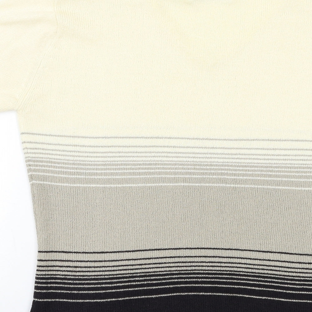 Berkertex Womens Beige Striped  Pullover Jumper Size 12