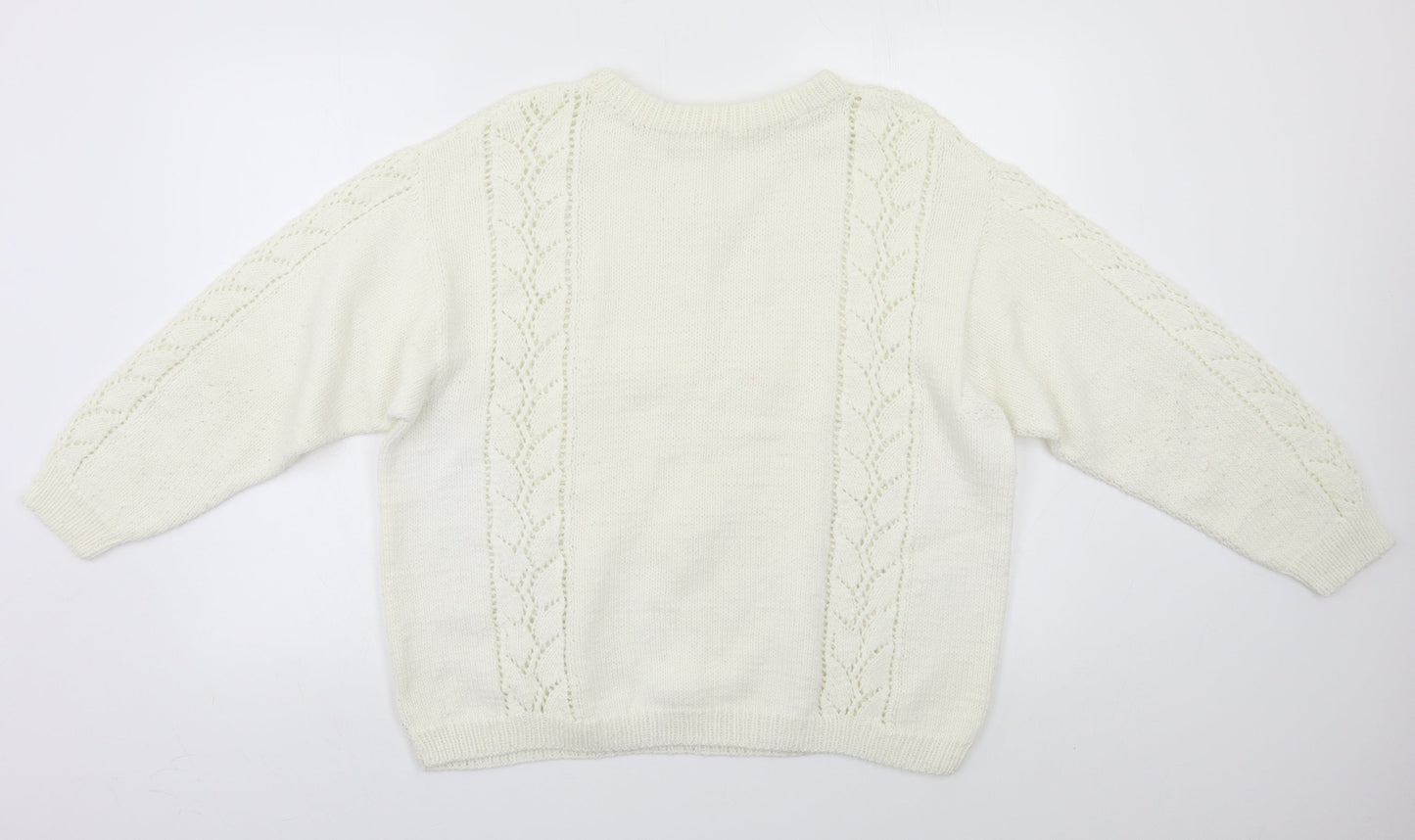 Preworn Womens Ivory   Pullover Jumper Size L
