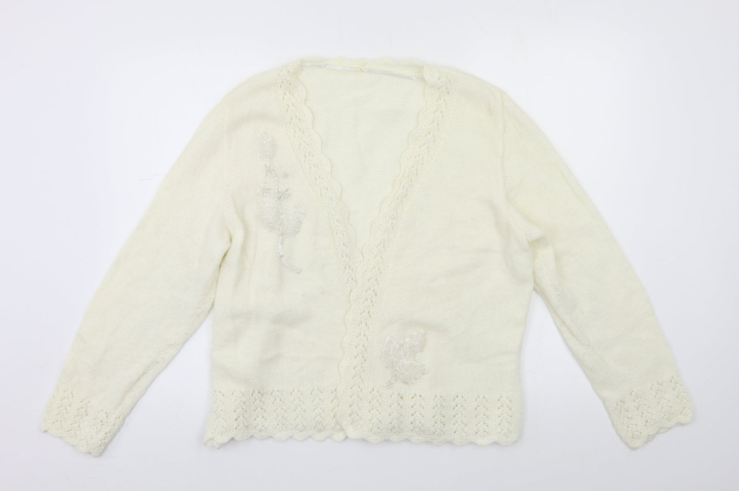 Preworn Womens Ivory   Cardigan Jumper Size L