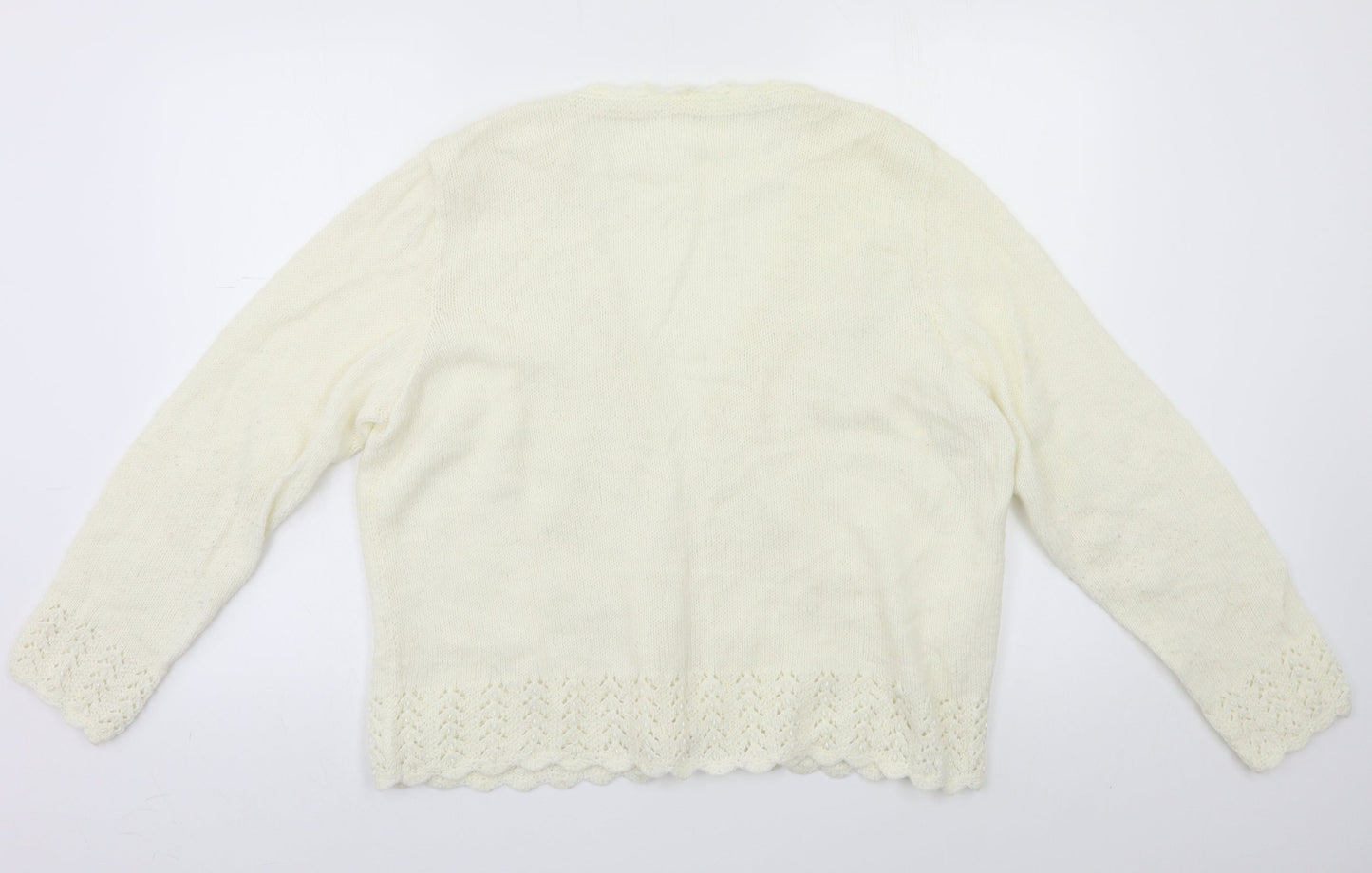 Preworn Womens Ivory   Cardigan Jumper Size L